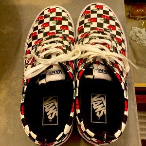 Vans unisex Doheny checkered cherry sneaker.